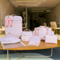 Kit Baby 7 Items Personalizado Linho | Rosa