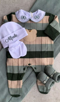 Kit Saída Maternidade Personalizável Completo ALFREDO | Personalize Com o Nome do Seu Príncipe