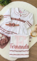 Kit Saída Maternidade Personalizável Completa Fernanda | Personalize Com o Nome da sua princesa